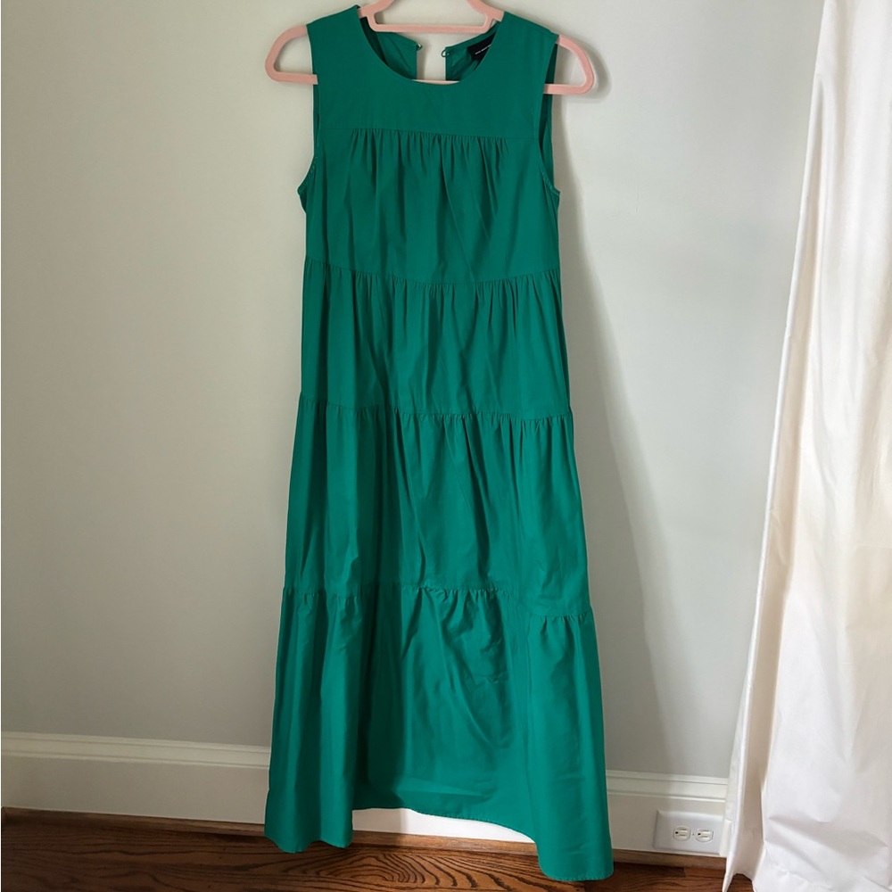 Who What Wear Green Tiered Maxi Sundress